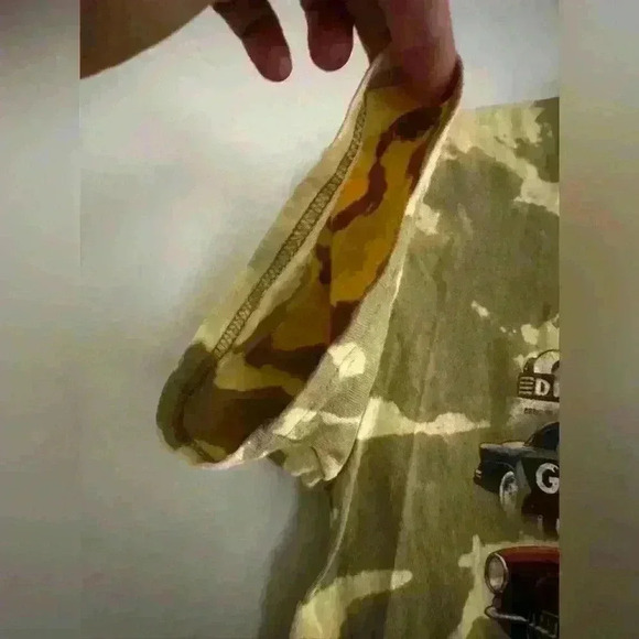 Y2K Men’s graphic Tee. Route 66. Corvette. Pin Up Girl. Bleach Tie Dye. Size: M. - Picture 4 of 7